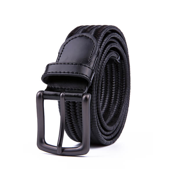 Vintage Bonded Leather Braided Belt Elastic Stretch Belt - Alfa ...