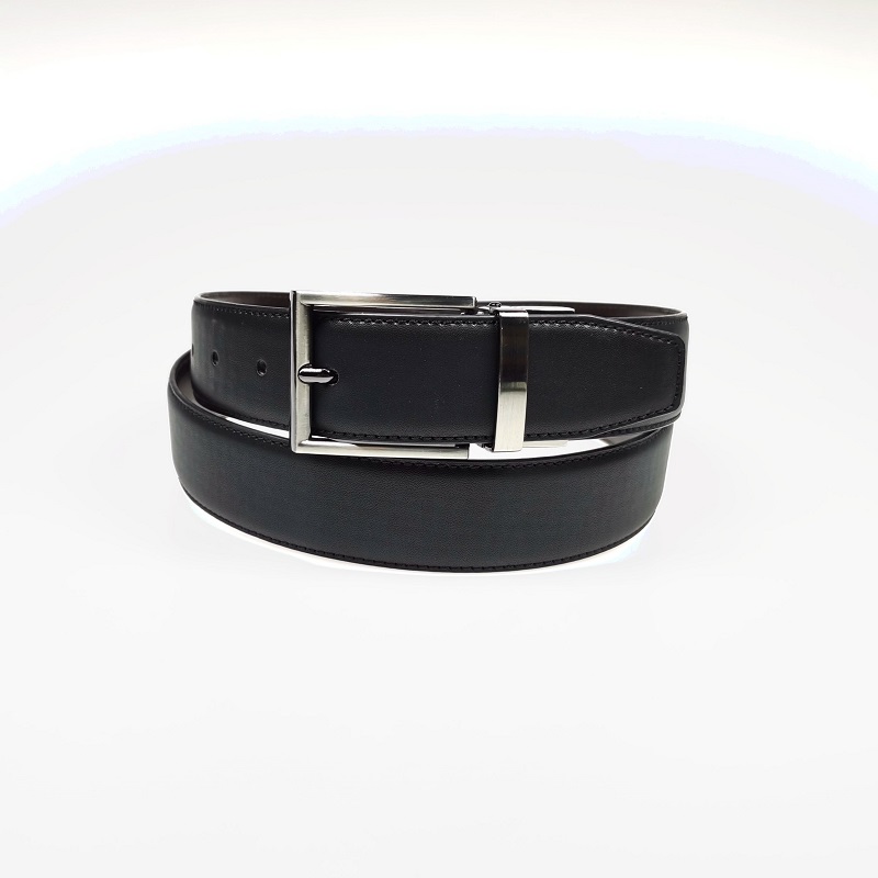 Mens Business Simple Automatic Buckle Reversible Belt PU Leather ...