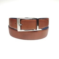 Double-sided PU Leather Belt with Automatic Reversible Buckle