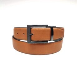 Double Sides Rotatable Pin Buckle PU Leather Belt Men for Jeans Pants