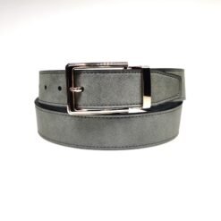 Casual PU Leather Belt with Pin Clip Buckle for Dress Men