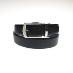 Automatic Buckle Reversible Belt Double Sides PU Leather Dress Belt