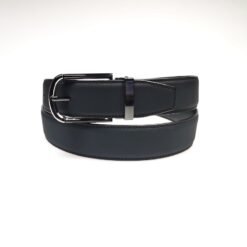 Alternative view of Black Pin Buckle PU Belt for Men with Clips for Jeans