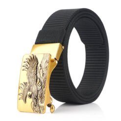 Mens Gothic Flying Eagle Tactical  Nylon Web Belt with Automatical Buckle