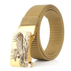 Alternative view of Mens Gothic Flying Eagle Tactical  Nylon Web Belt with Automatical Buckle
