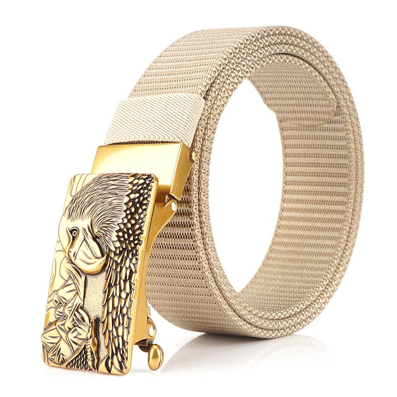 Outdoor Leisure Military Nylon Tactical Eagle Belt with Automatic Buckle for Men - Image 6