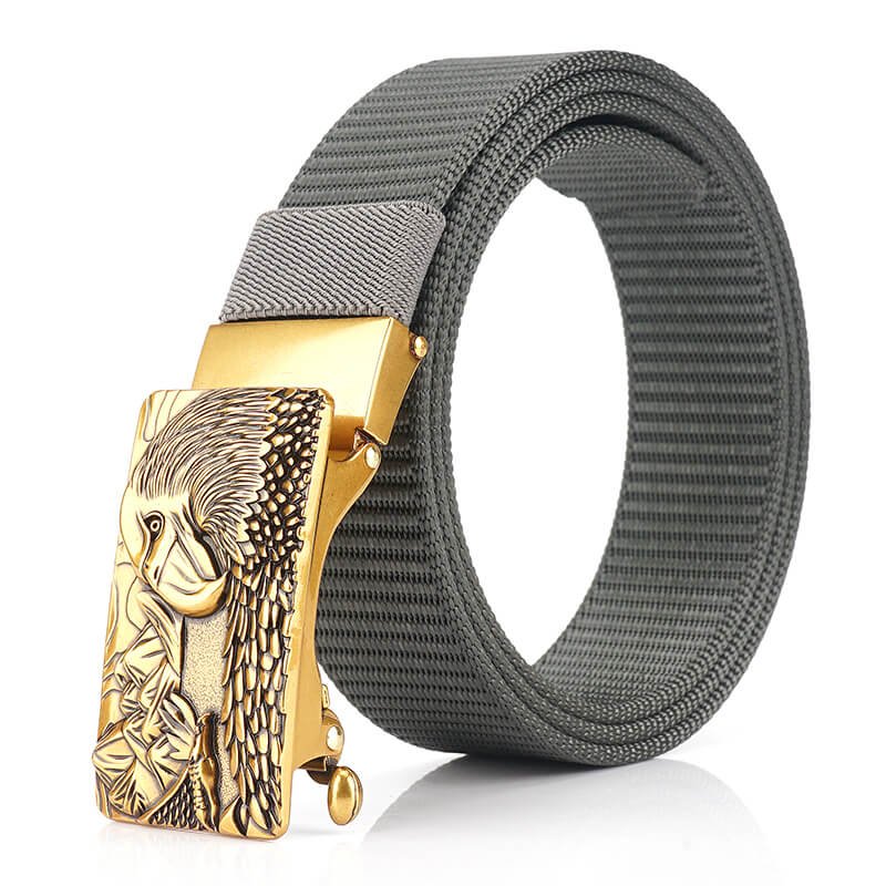 Outdoor Leisure Military Nylon Tactical Eagle Belt with Automatic Buckle for Men - Image 5