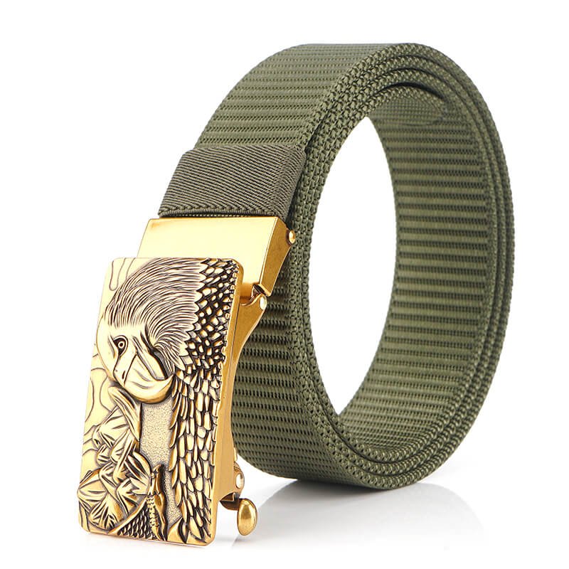 Outdoor Leisure Military Nylon Tactical Eagle Belt with Automatic Buckle for Men - Image 3