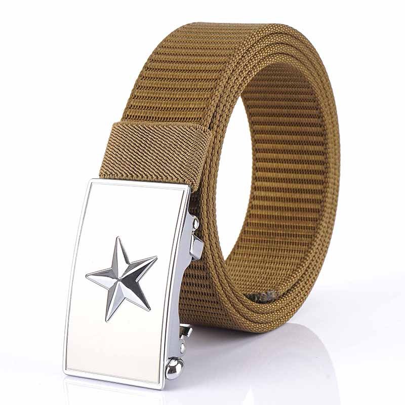 Tactical Nylon Outdoor Heavy Duty Riggers Belts with Star Design Automatic Buckle - Image 7
