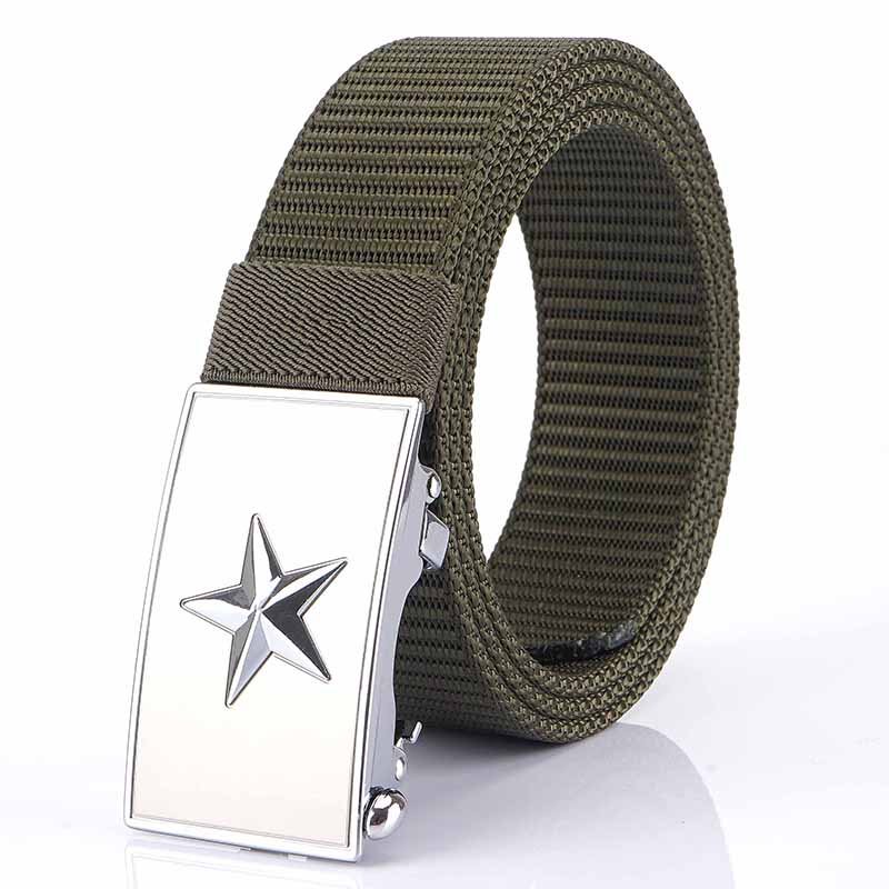 Tactical Nylon Outdoor Heavy Duty Riggers Belts with Star Design Automatic Buckle - Image 6