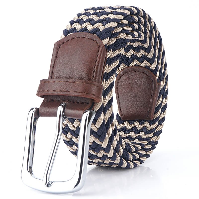 Braided Webbing Stretch Outdoor Woven Elastic Belt For Men with Pin Buckle - Image 3