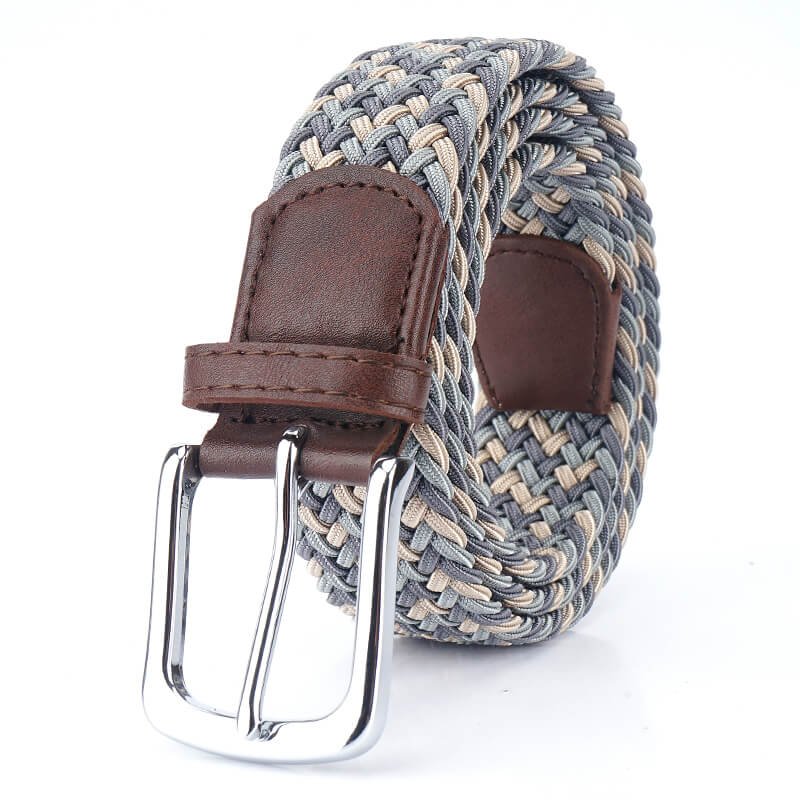 Braided Webbing Stretch Outdoor Woven Elastic Belt For Men with Pin Buckle - Image 4