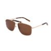 Oversized Mens Womens Stainless Steel Aviation Frame Polarized Sunglasses with Acetate Tubing at The Bridge