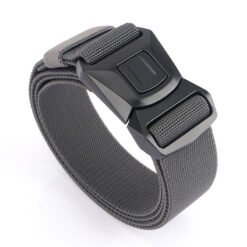 Alternative view of Men's Elastic Tactical Belts  Military Webbing Nylon Belts with Plastic Buckle