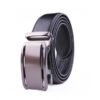 Dress Black Genuine Leather Belt Ratchet Automatic Buckle Belt