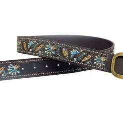 Alternative view of Womens Embroidary Belts Fashion Belt With Gold Buckle
