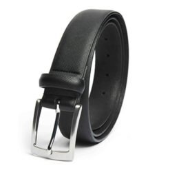 Mens Black Leather Formal Belt