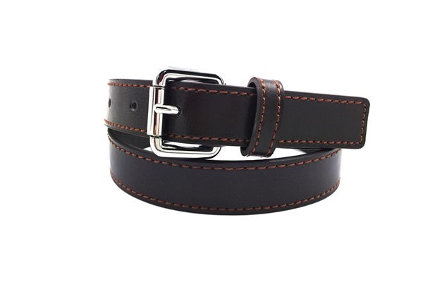 Boys Black Leather Fashion Belt - Image 3