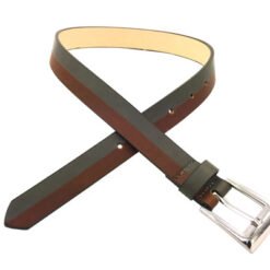 Boys Grey And Brown Leather Fashion Belt