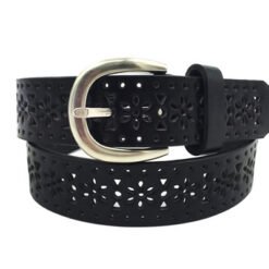 Alternative view of Boys Black Leather Designer Belt With Gold Buckle