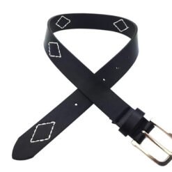 Boys Child Black PU Easy Belt with Single Pin Buckle