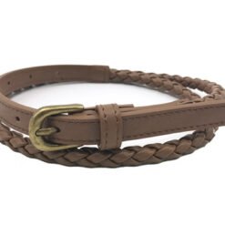 Womens Black Leather Fashion Belts With Buckle