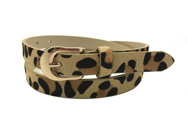 Womens Fashion Belt With Gold Buckle