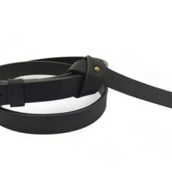 Womens Black Fashion Belt With Buckle