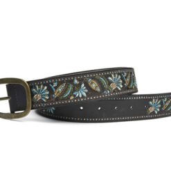 Womens Black Fashion Embroidary Belts