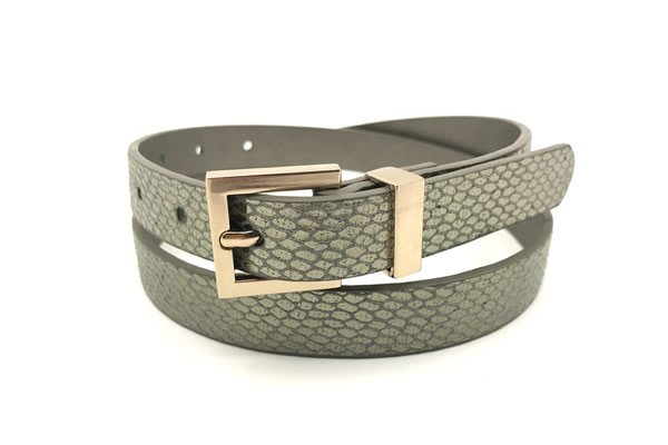 Womens Dress Belt With Gold Buckle