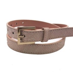 Womens Pink Leather Dress Belt