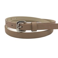 Womens Adobe Brown Thin Belt With Buckle