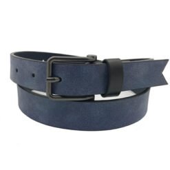 Womens Blue Leather Dress Belt