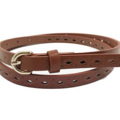 Alternative view of Womens Beauty White Leather Thin Dress Belt