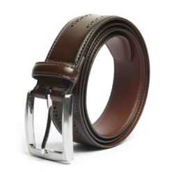 Mens Fashion Dark Brown Quality Leather Belt