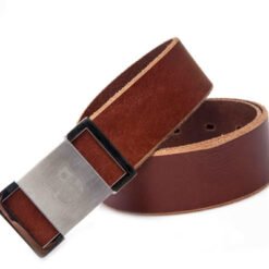 Alternative view of Mens Fashion Brown Leather Belt With Auto Buckle