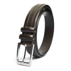 Mens Black Formal Belt With Buckle