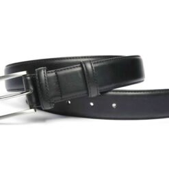 Alternative view of Mens Black Leather Formal Belt With Buckle