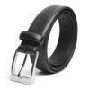 Mens Black Leather Formal Belt With Buckle