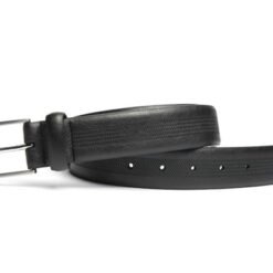 Alternative view of Mens Black Leather Formal Belt With Buckle