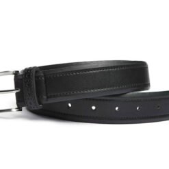 Alternative view of Mens Black Leather Casual Belt With Buckle