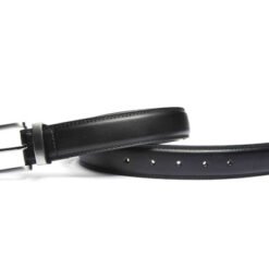 Alternative view of Mens Black Leather Casual Belt With Buckle