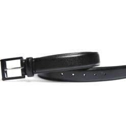 Alternative view of Mens Black Leather Casual Belt With Buckle