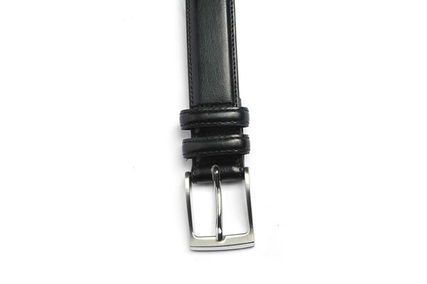 Mens Black Leather Formal Belts - Image 3