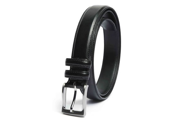Mens Black Leather Formal Belts