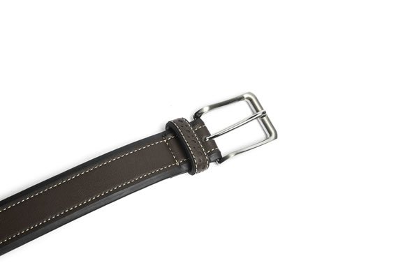 Mens Brown Leather Casual Jeans Belt - Image 3