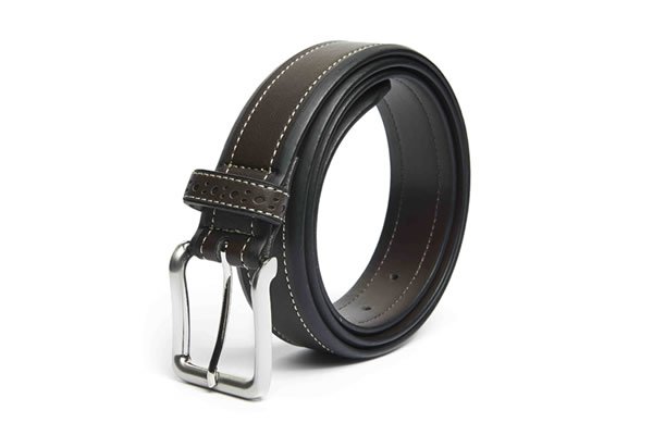 Mens Brown Leather Casual Jeans Belt