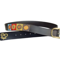 Women's Embroidery Pu Belt With Pin Buckle