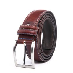 Casual Dress Black Full Grain Leather Mens Designer Belt