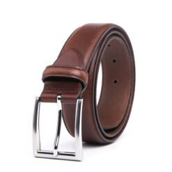 Alternative view of Adjustable Cognac Vintage Full Grain Genuine Leather Belt for Men